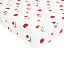 Crib Sheet In Cloud Poppies