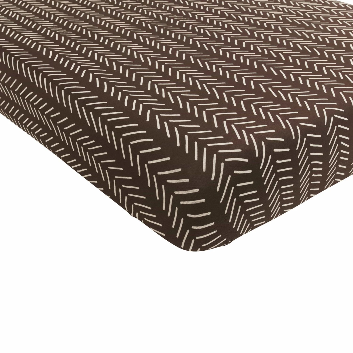 Crib Sheet In Espresso Herringbone