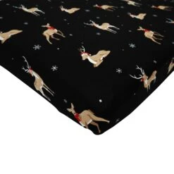 Crib Sheet In Midnight Deer