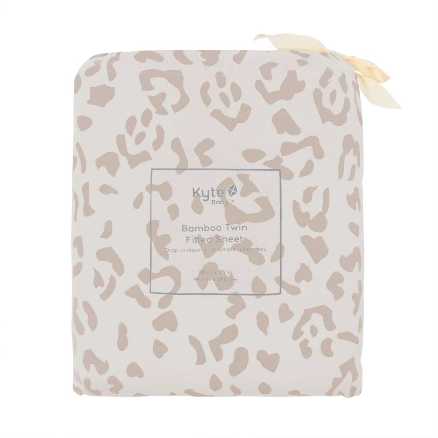 Crib Sheet In Oat Leopard - Image 3