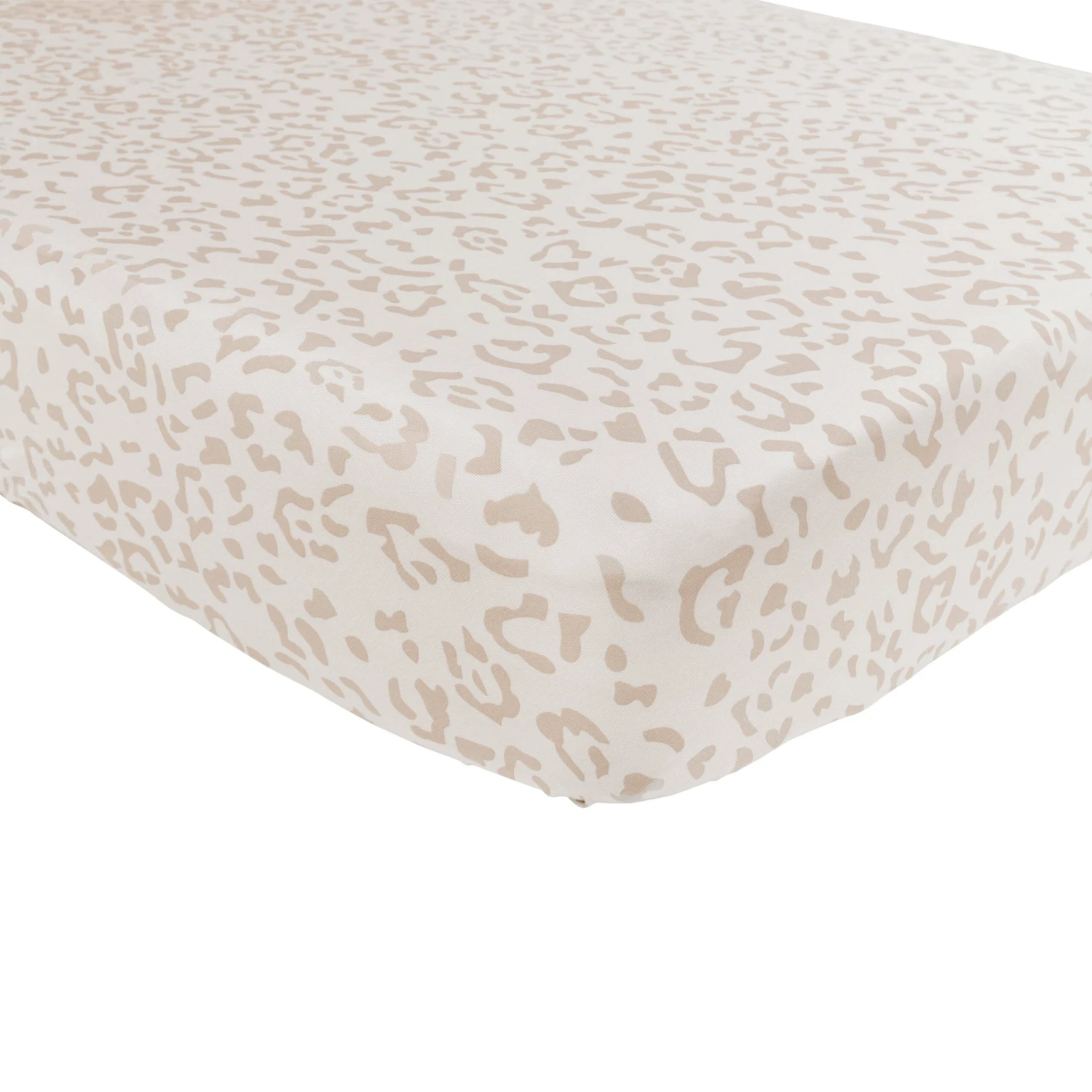 Crib Sheet In Oat Leopard