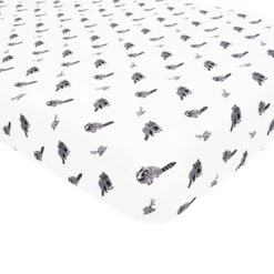 Crib Sheet In Raccoon