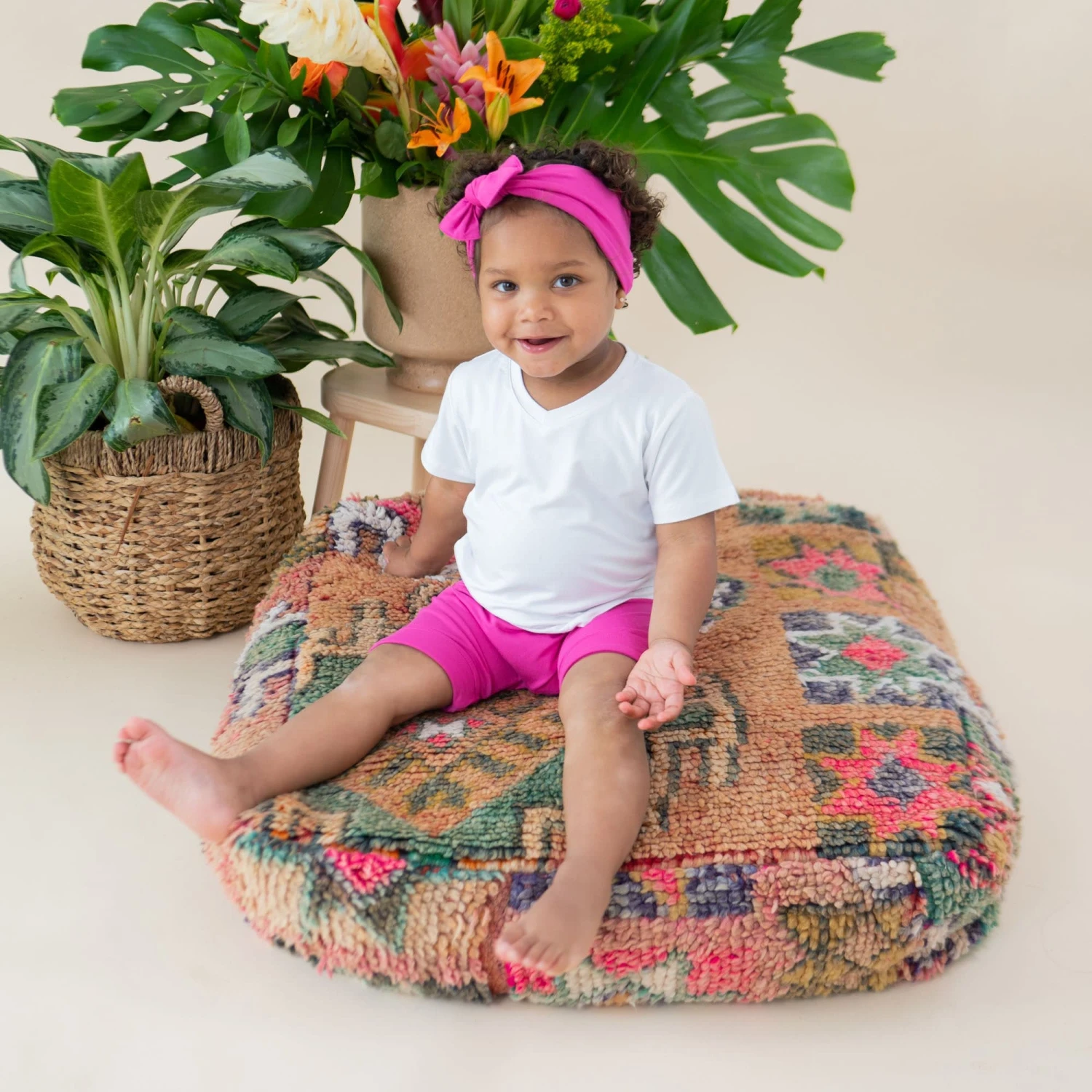 Harem Shorts In Raspberry - Image 3