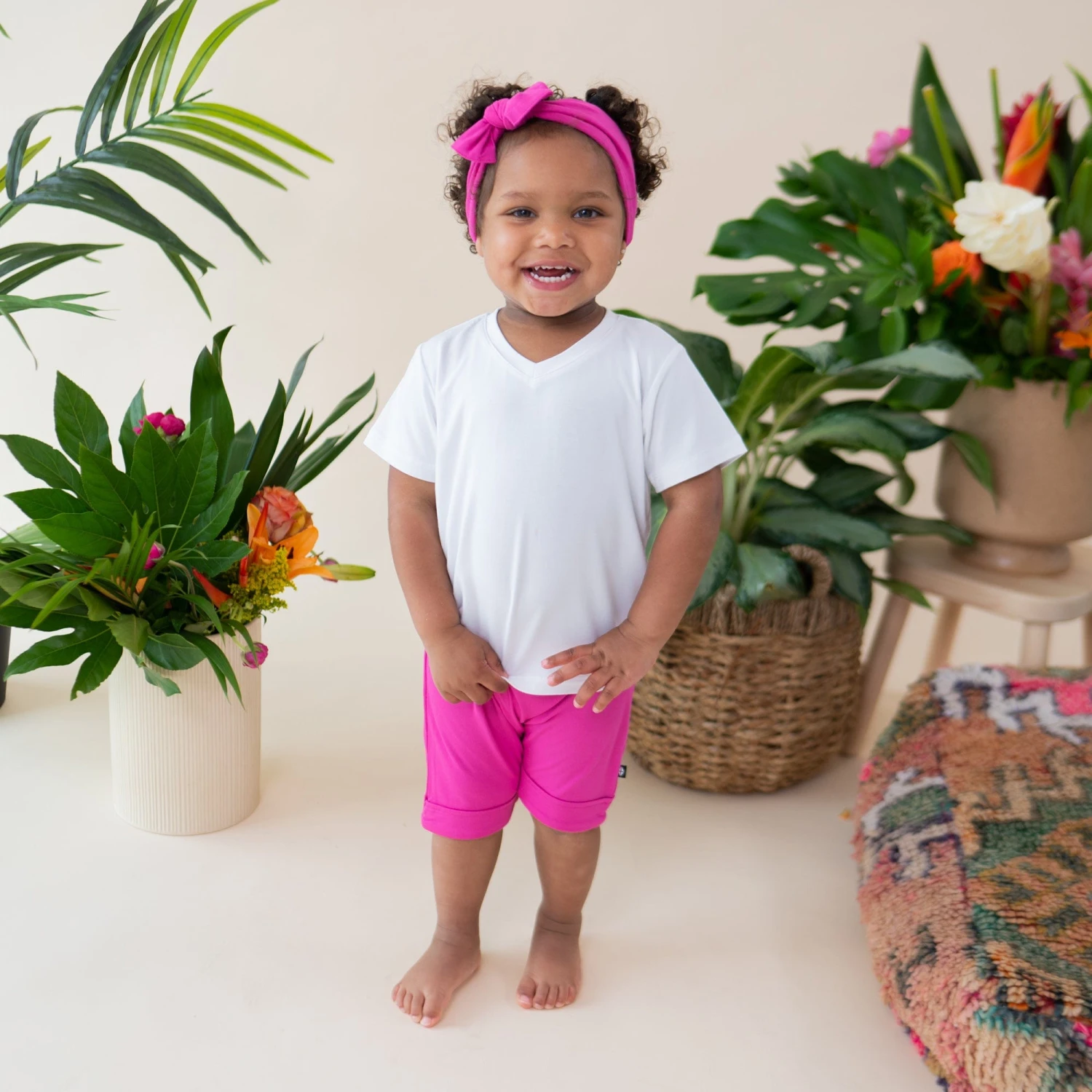 Harem Shorts In Raspberry