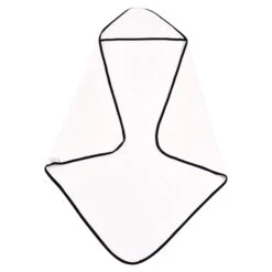 Hooded Bath Towel In Cloud With Midnight Trim