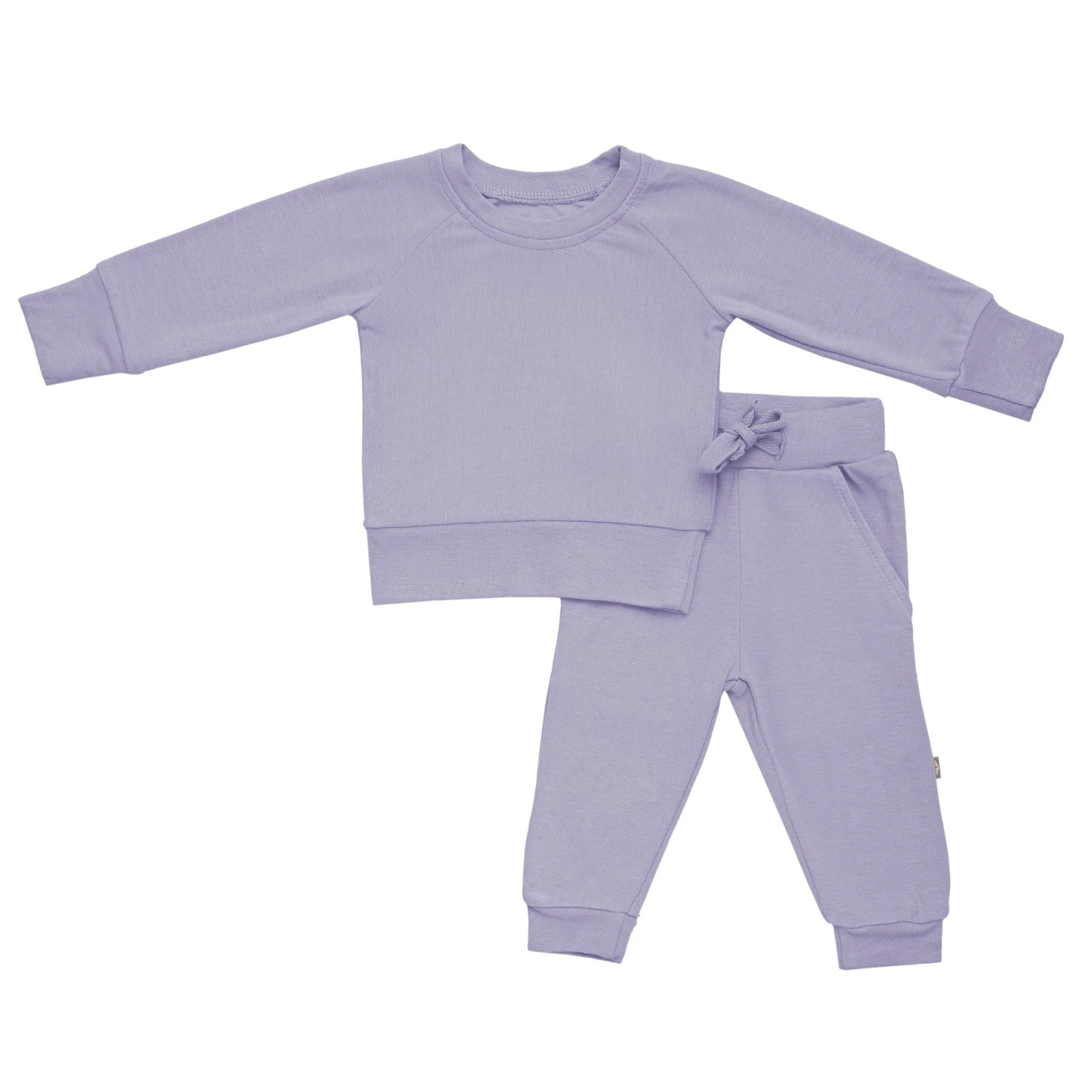 Bamboo Jersey Jogger Set In Taro - Image 2
