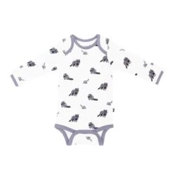 Long Sleeve Bodysuit In Raccoon