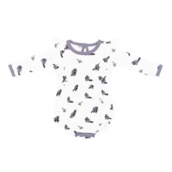 Long Sleeve Bubble Romper In Raccoon