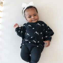 Bamboo Jersey Long Sleeve Drop Shoulder Top In Mountain