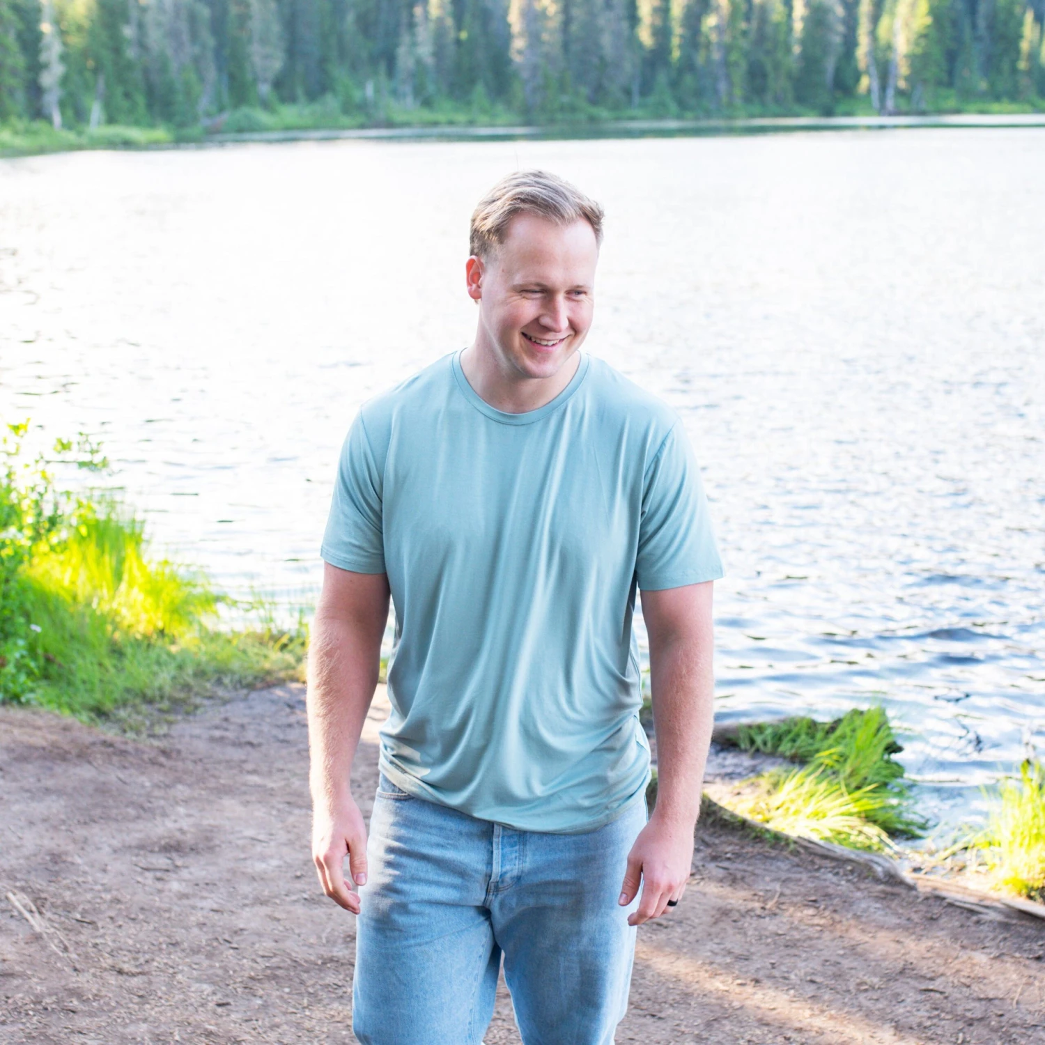 Men's Crew Neck Tee In Glacier