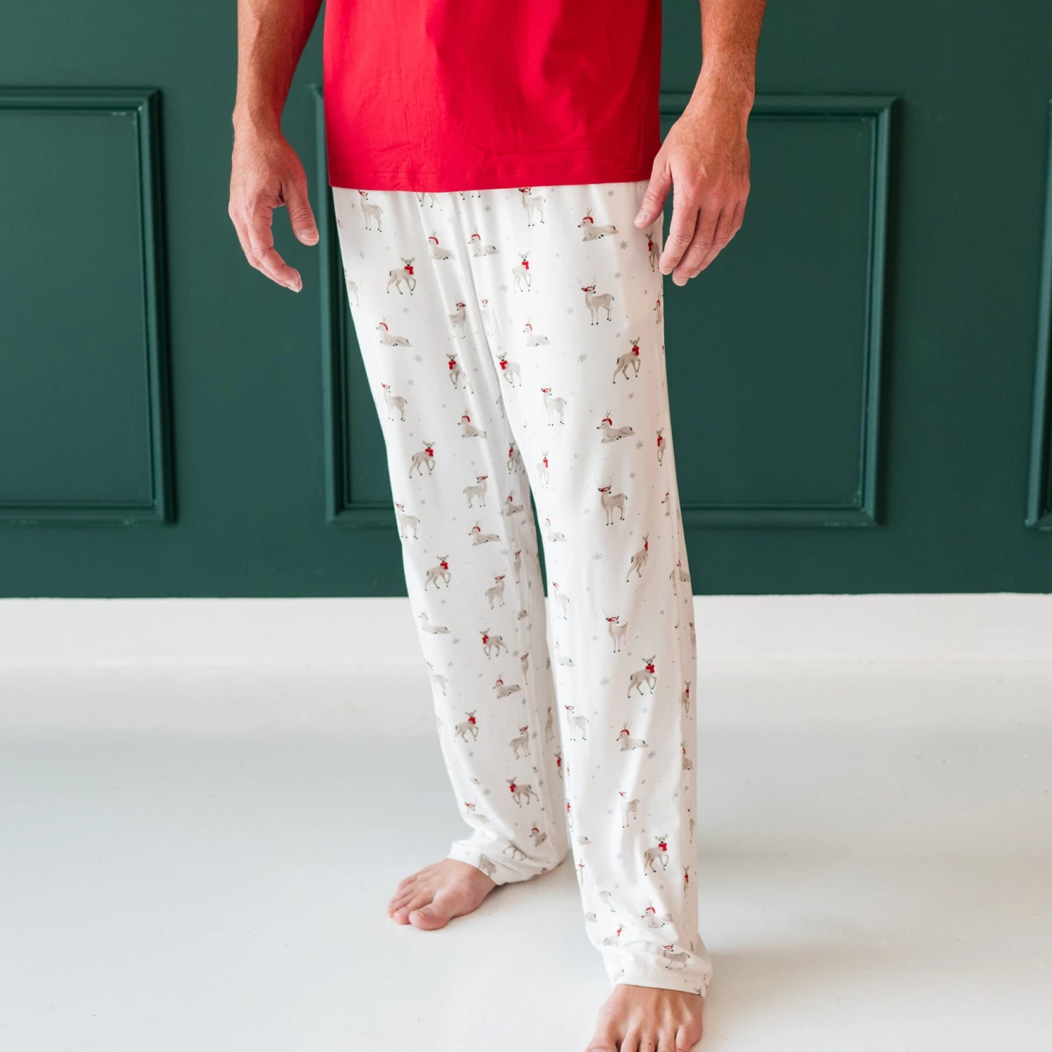 Men's Lounge Pants In Cloud Deer - Image 3
