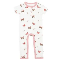 Short Sleeve Romper In Butterfly