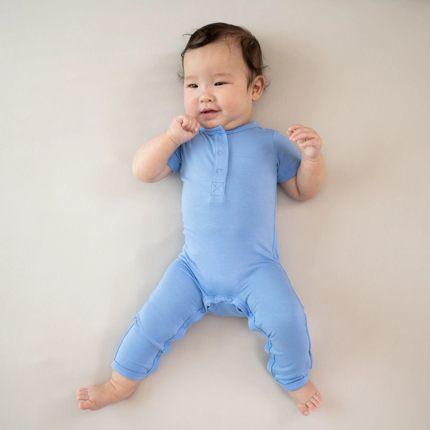 Short Sleeve Romper In Periwinkle - Image 2