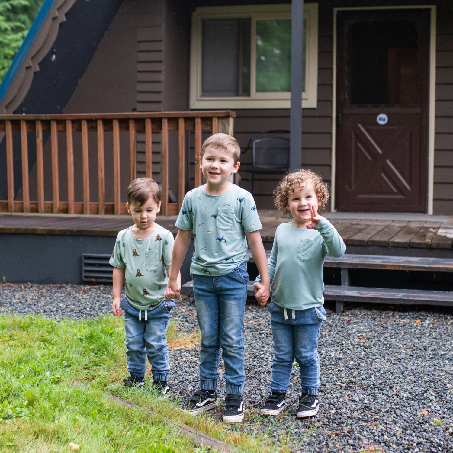 Toddler Crew Neck Tee In Coastline - Image 3