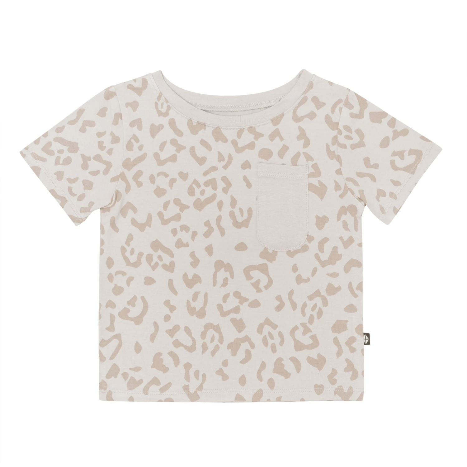 Toddler Crew Neck Tee In Oat Leopard - Image 2
