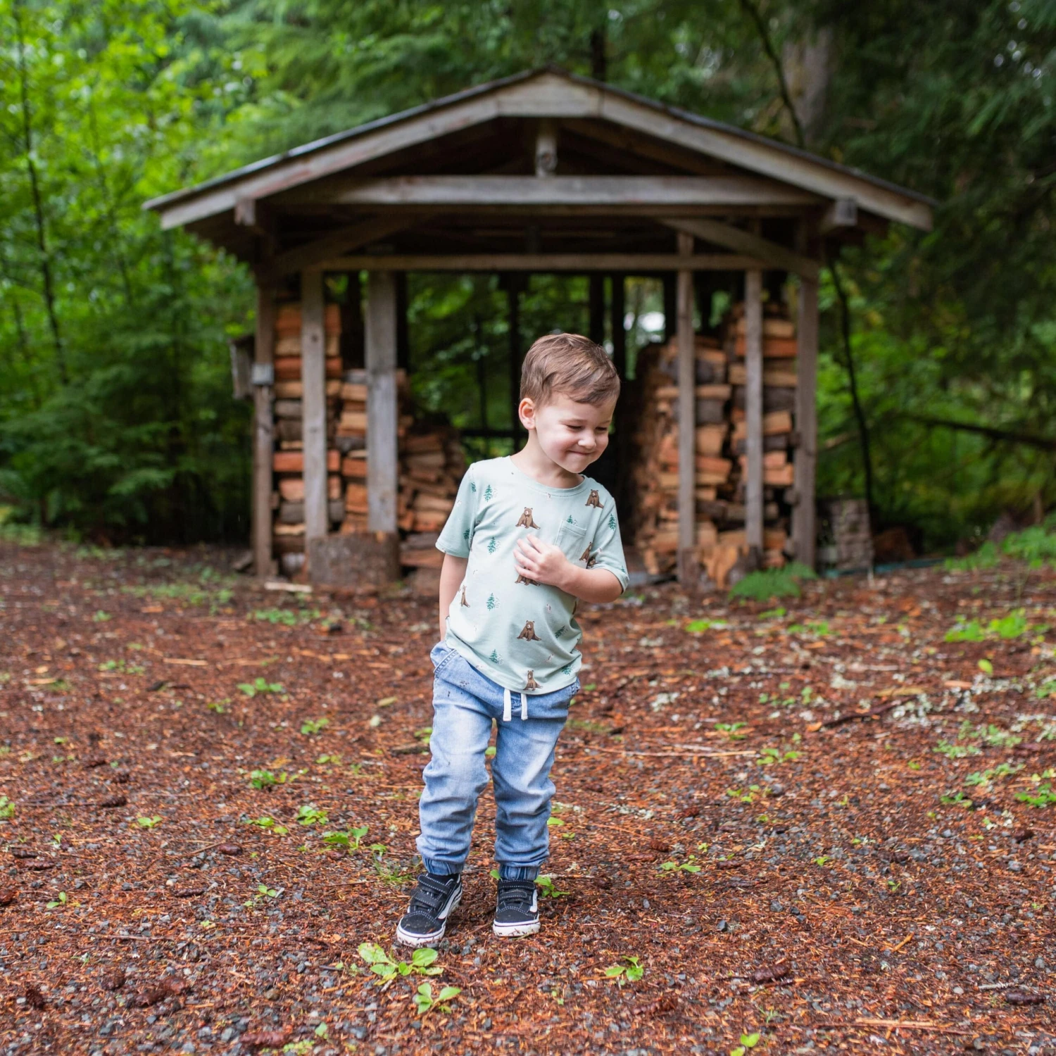 Toddler Crew Neck Tee In Trail - Image 3