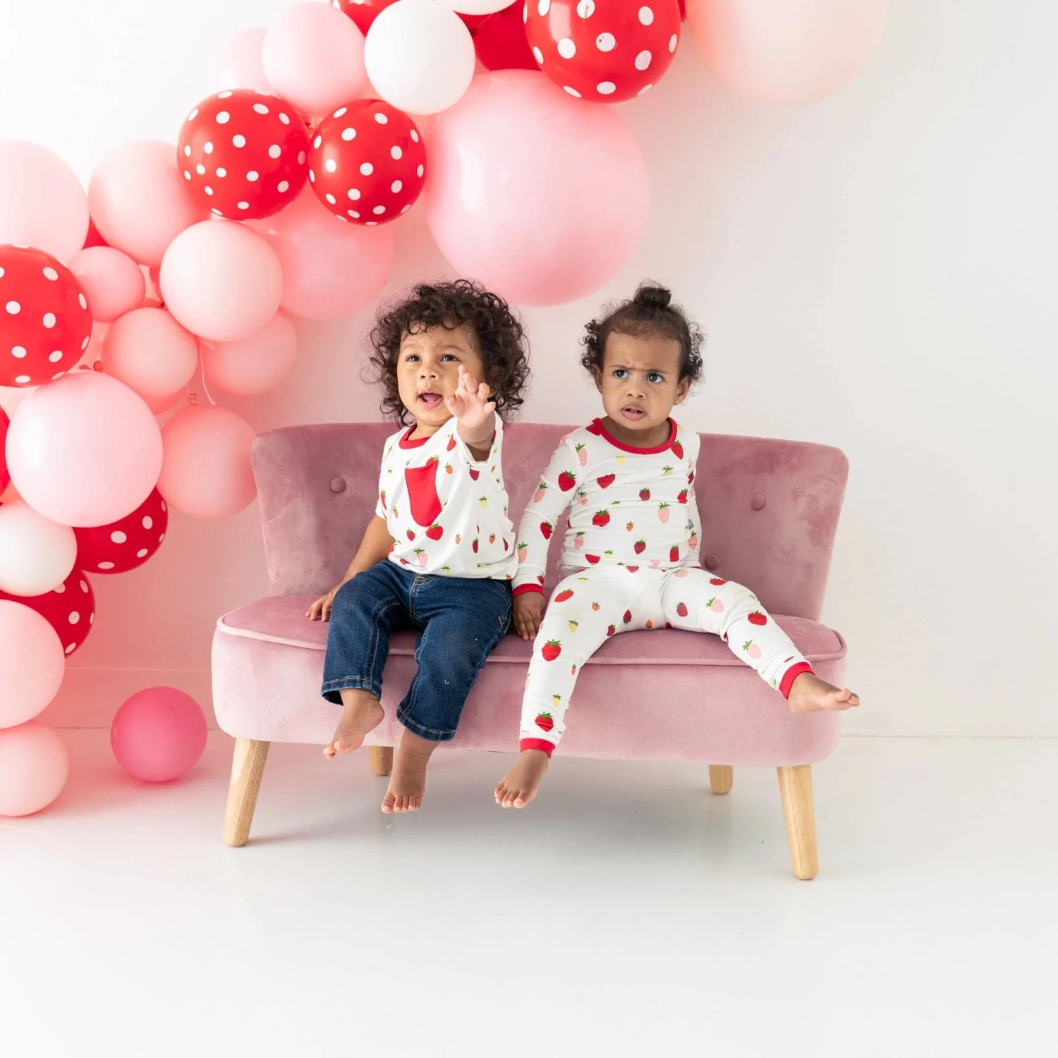 Toddler Crew Neck Tee In Strawberry - Image 4