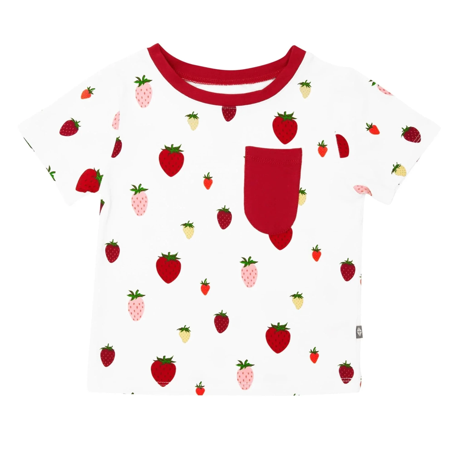Toddler Crew Neck Tee In Strawberry - Image 2