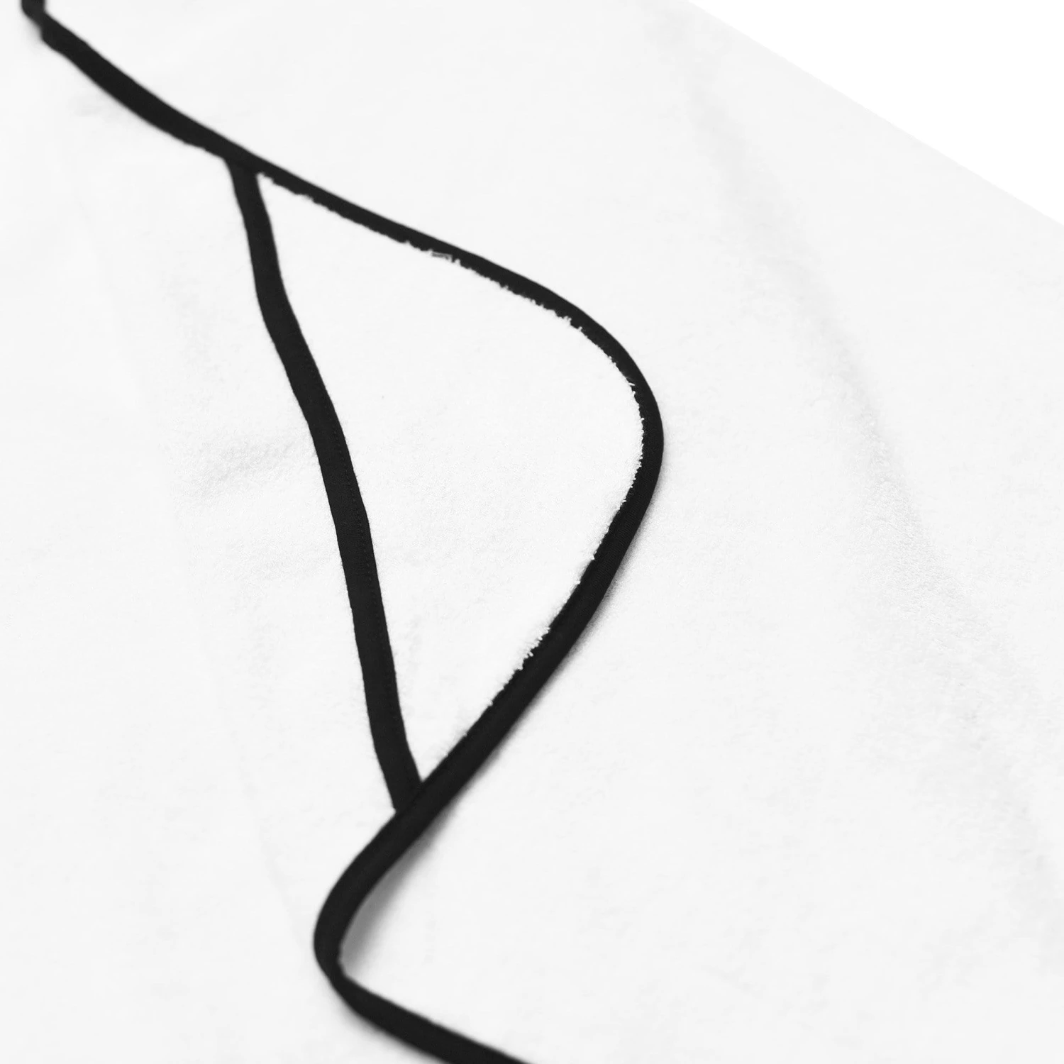 Toddler Hooded Bath Towel In Cloud With Midnight Trim - Image 4