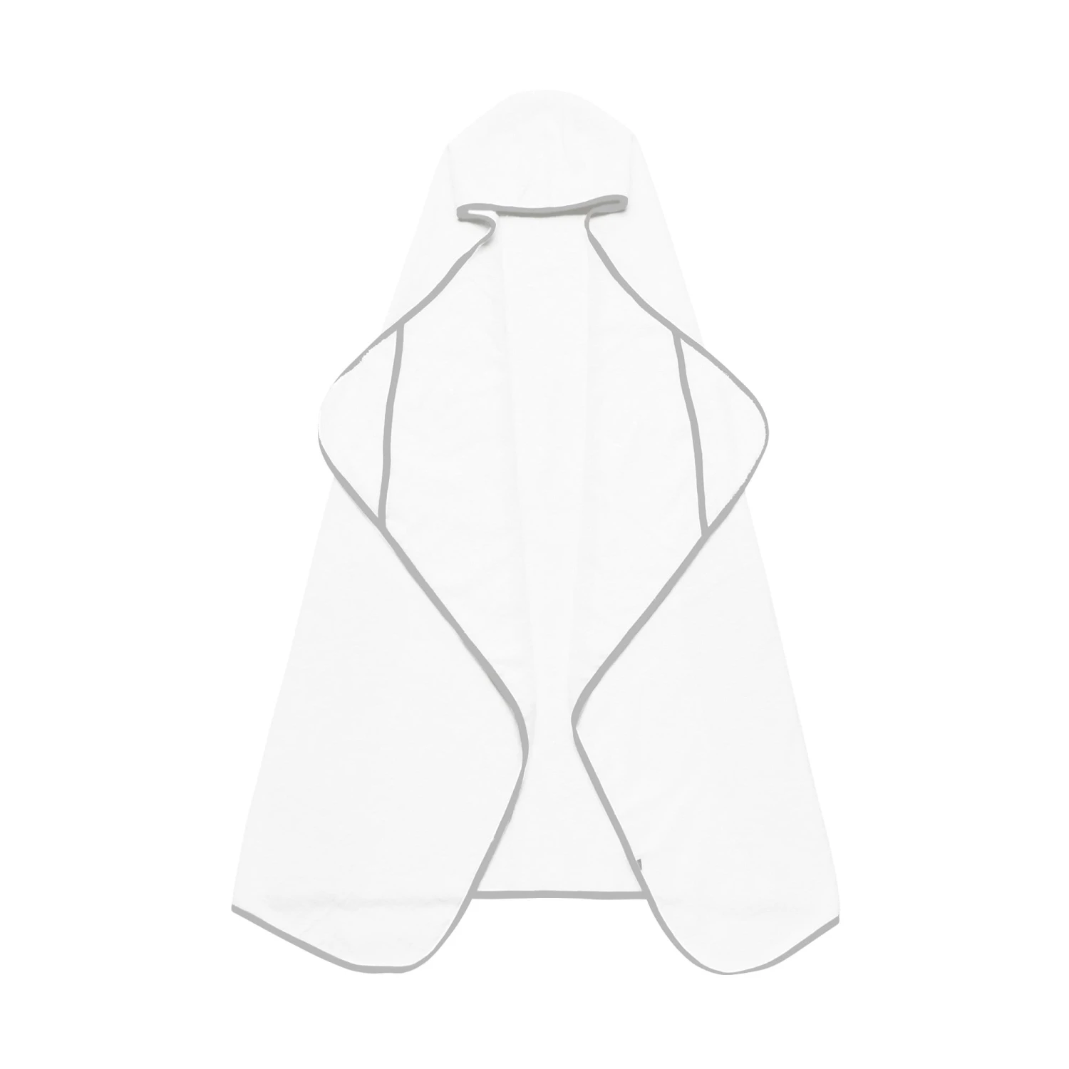 Toddler Hooded Bath Towel In Cloud With Storm Trim