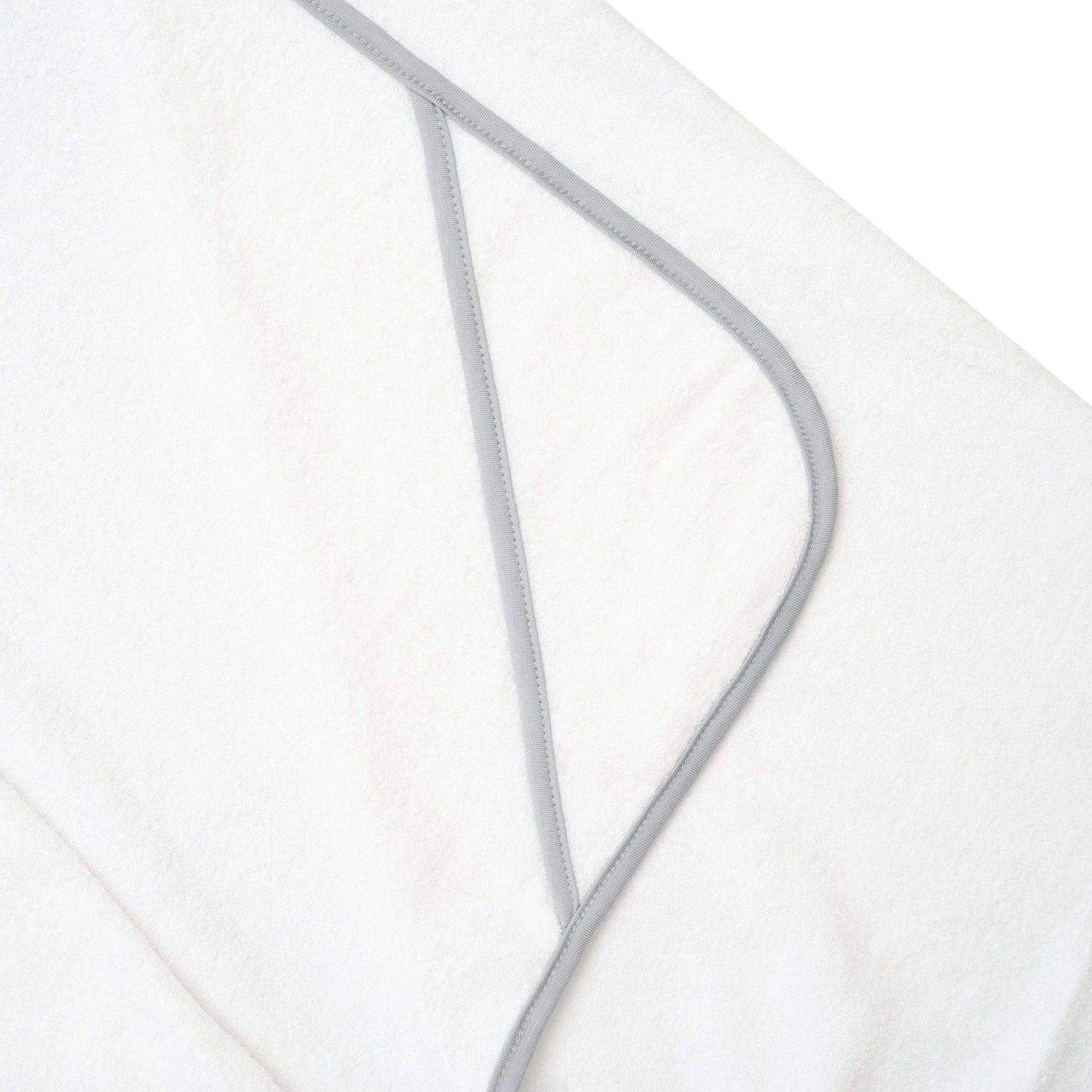 Toddler Hooded Bath Towel In Cloud With Storm Trim - Image 4