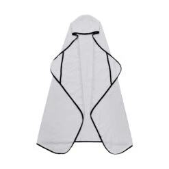 Toddler Hooded Bath Towel In Storm With Midnight Trim