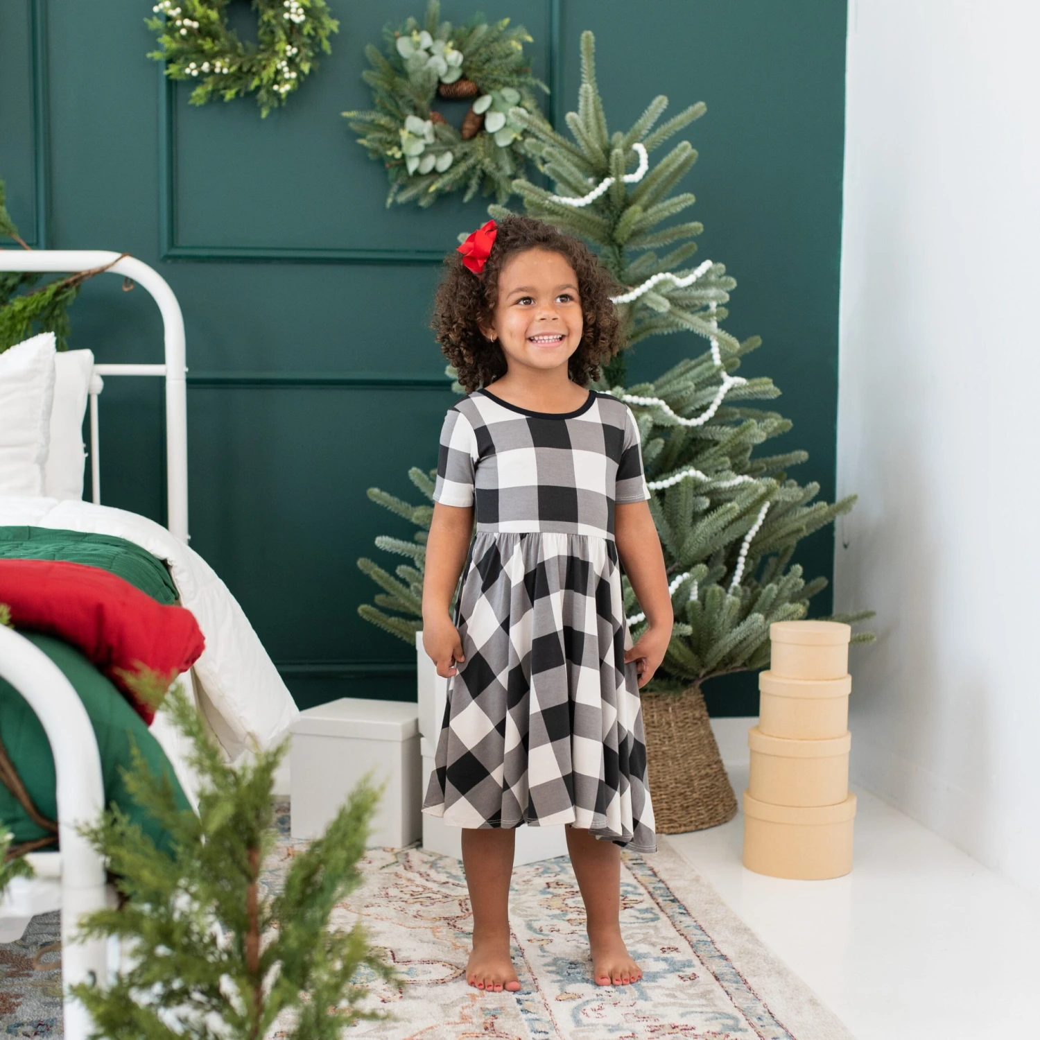 Twirl Dress In Midnight Plaid - Image 3