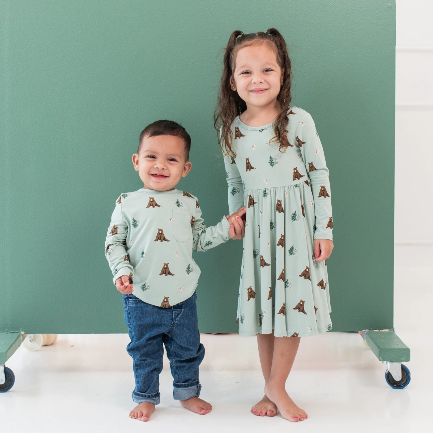 Long Sleeve Toddler Crew Neck Tee In Trail - Image 2