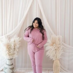 Women's Bamboo Jersey Jogger Pant In Dusty Rose