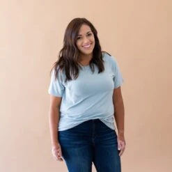 Women's Crew Neck Tee In Fog