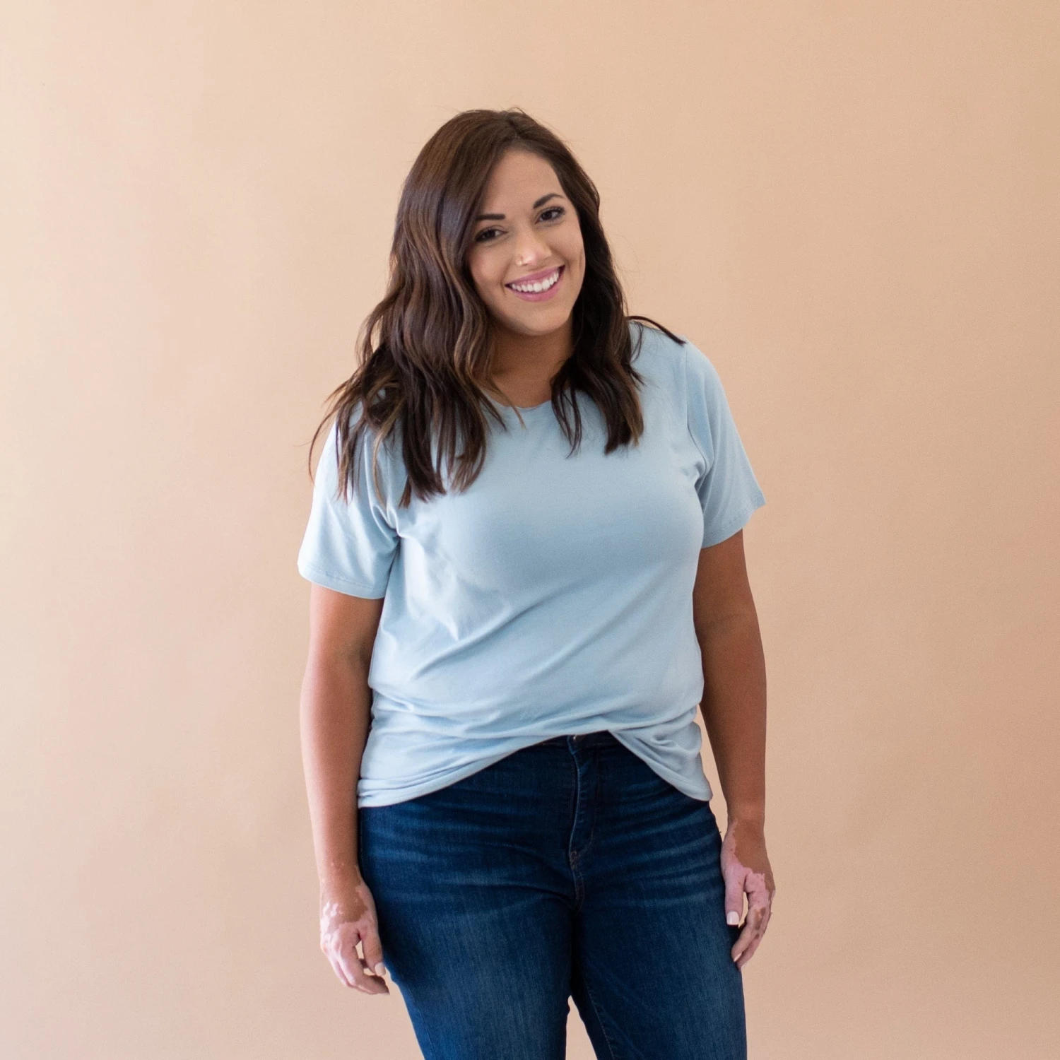 Women's Crew Neck Tee In Fog