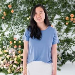 Women's Crew Neck Tee In Periwinkle