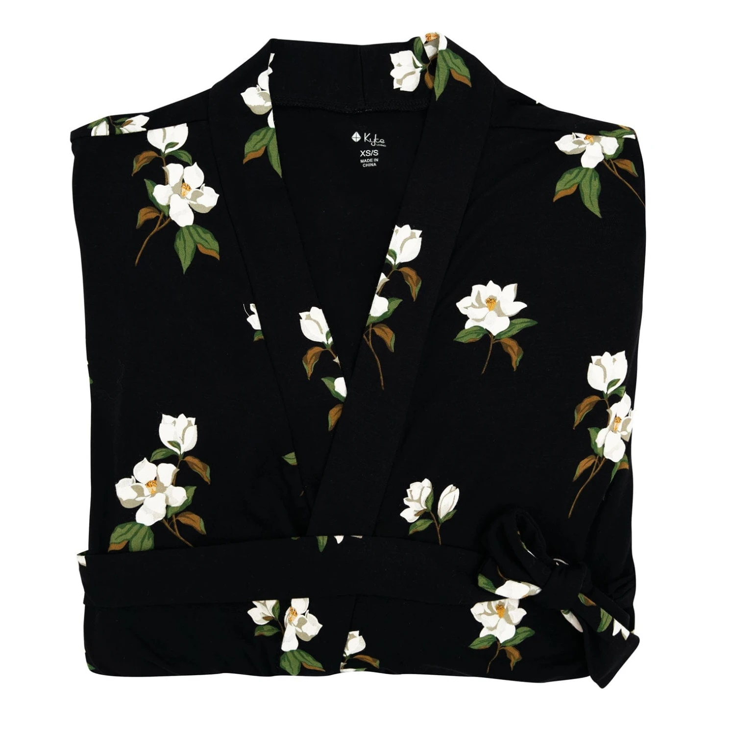 Women’s Lounge Robe In Big Midnight Magnolia - Image 4