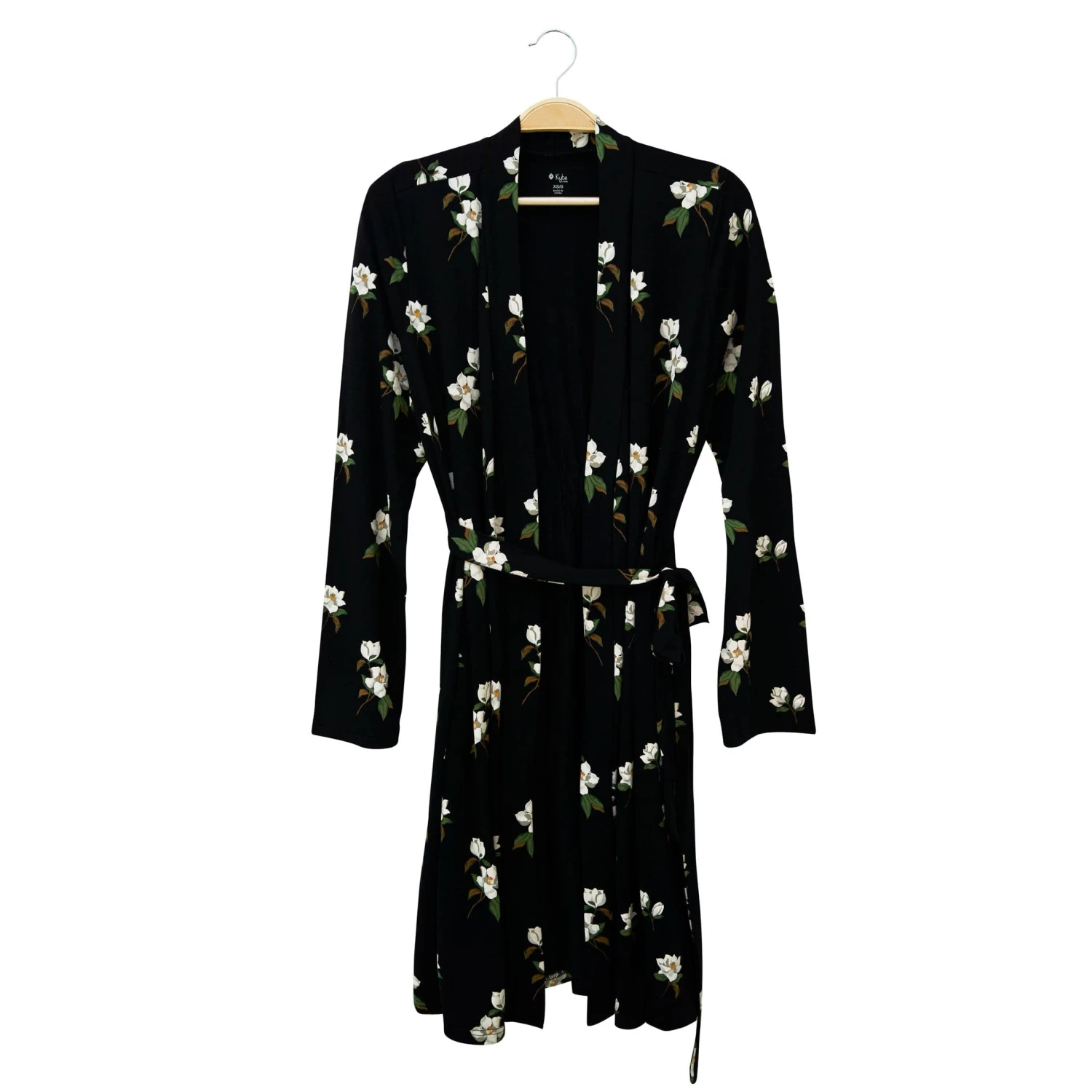 Women’s Lounge Robe In Big Midnight Magnolia - Image 2