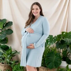 Women’s Lounge Robe In Fog