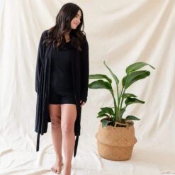 Women’s Lounge Robe In Midnight