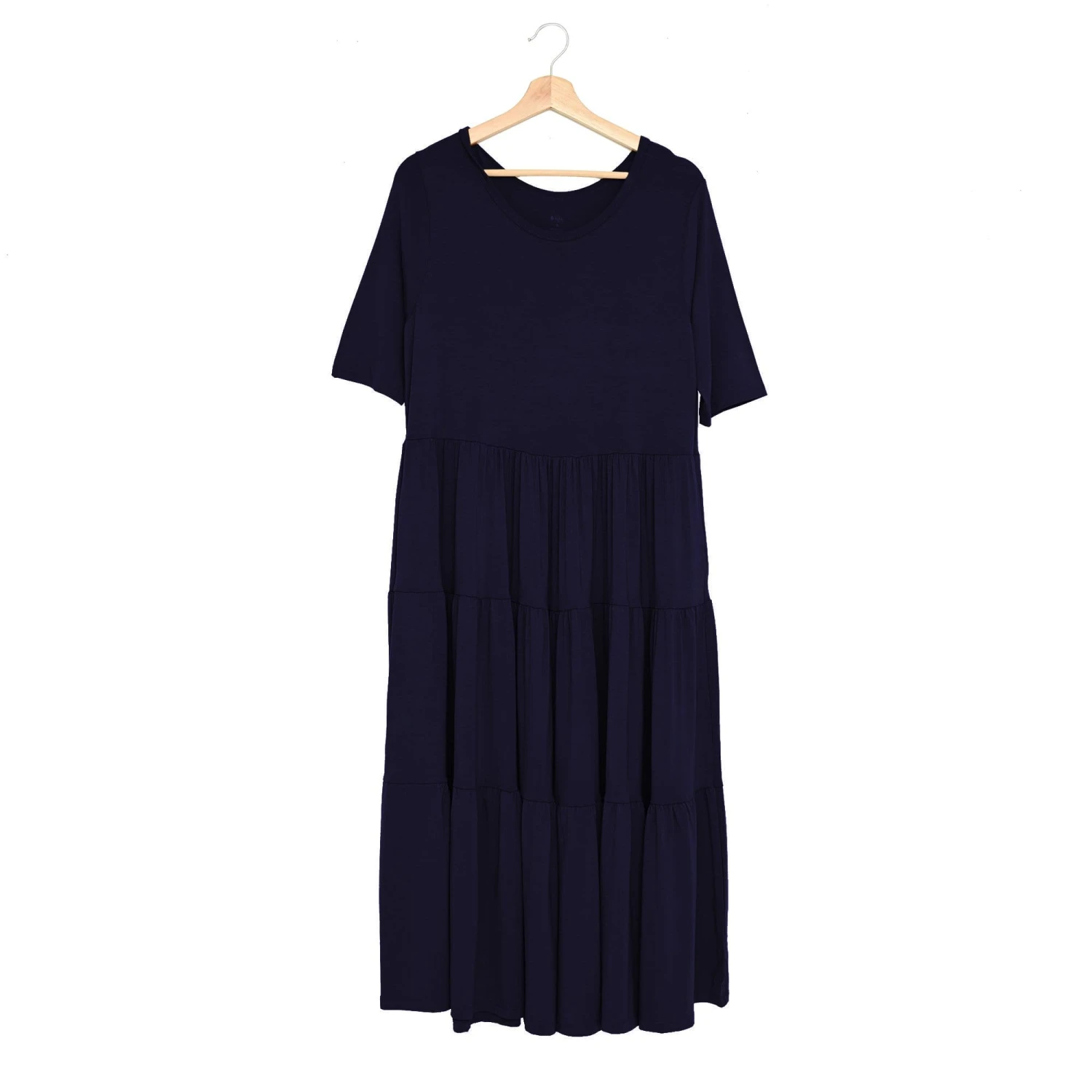 Women’s Tiered Dress In Midnight - Image 6