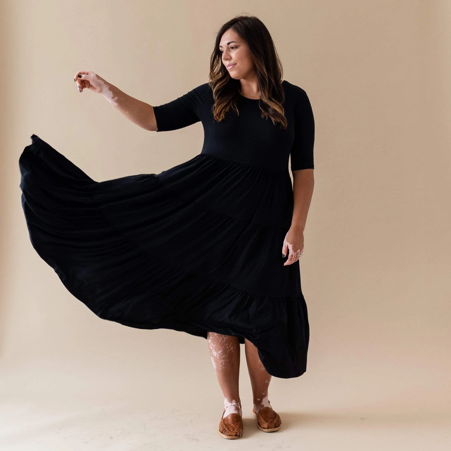 Women’s Tiered Dress In Midnight