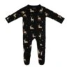 Zippered Footie In Midnight Deer