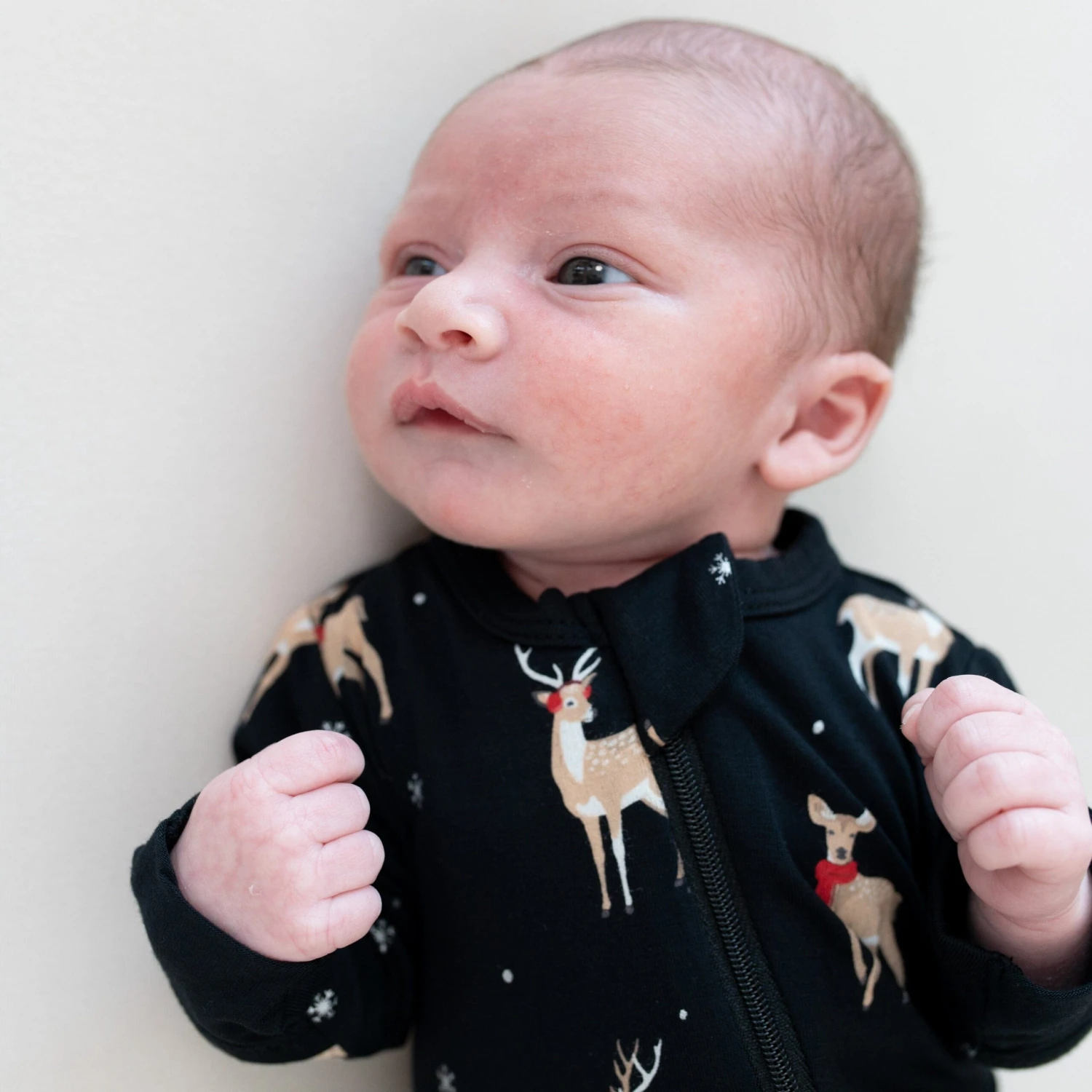 Zippered Footie In Midnight Deer - Image 3