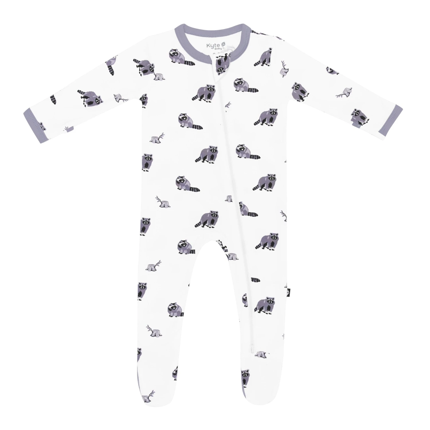 Zippered Footie In Raccoon