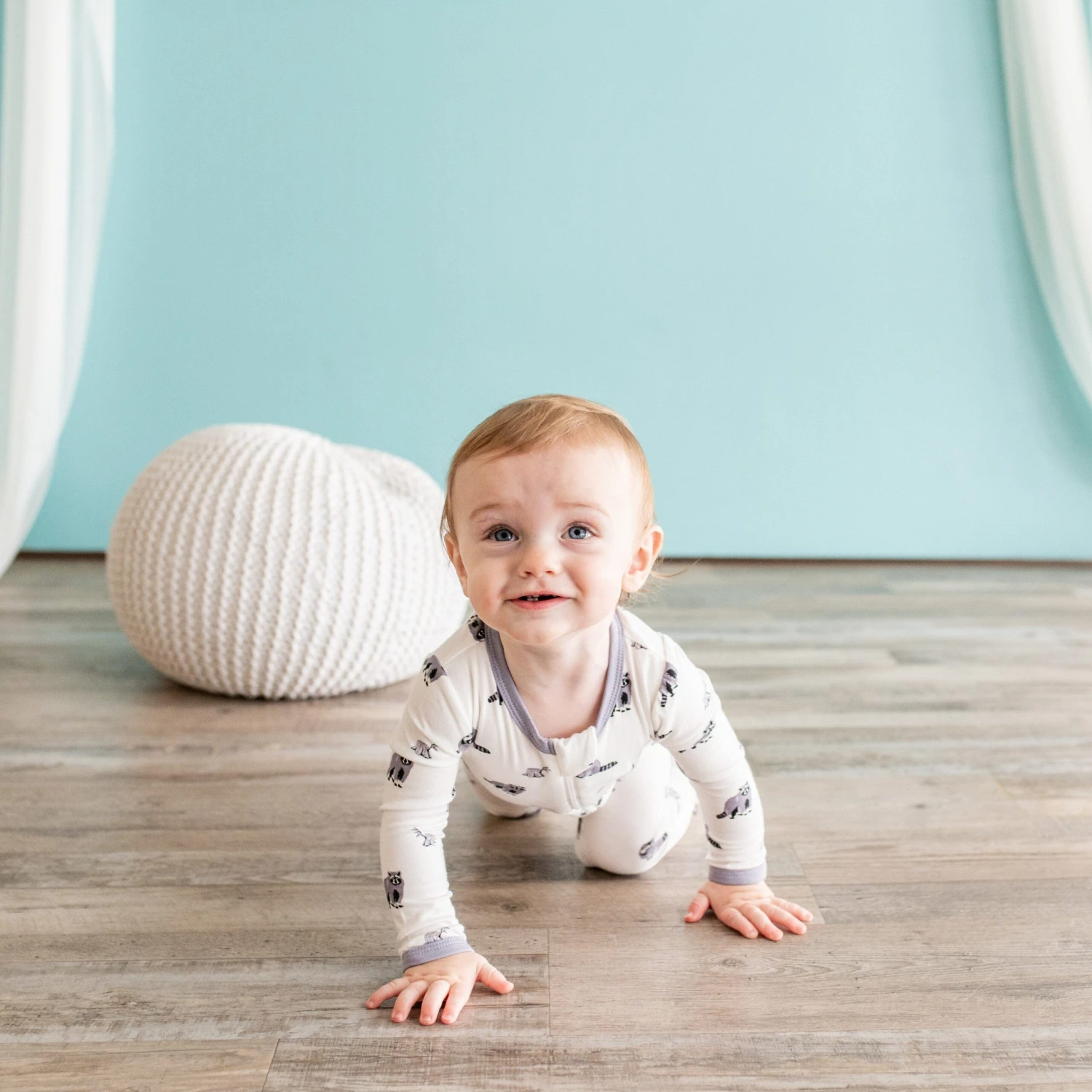 Zippered Footie In Raccoon - Image 4