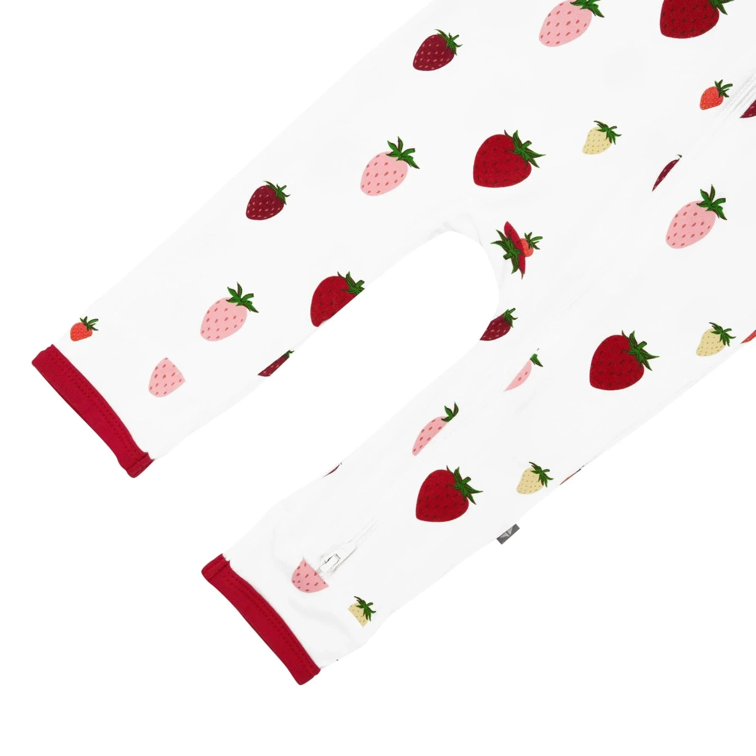 Zippered Romper In Strawberry - Image 8